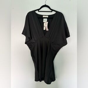 BHLDN Elegant Asymmetrical Black Dress